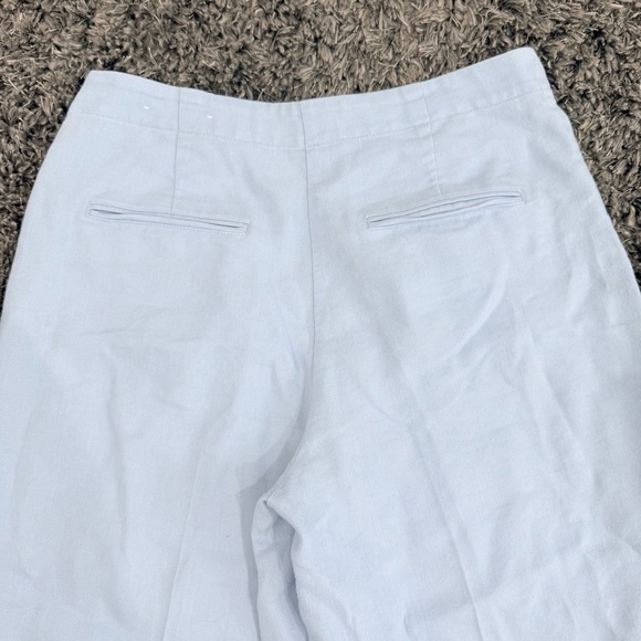 Ann Taylor Cropped Wide-Leg Pants with Button Detail in Light Blue, Size 6 - Picture 6 of 6
